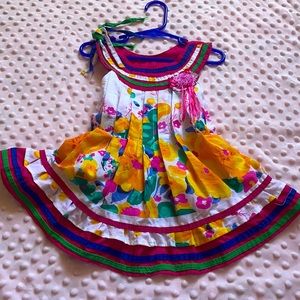 Handmade dress toddler 18 months floral made in India